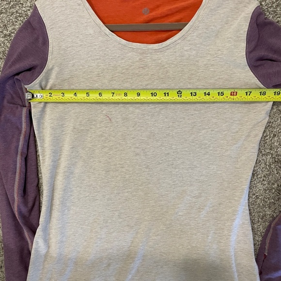 Lululemon Every Yogi Reversible Long Sleeve Top – Beige/Purple & Orange - Picture 6 of 10